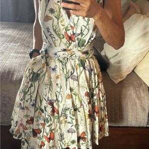 Floral Butterfly Print Dress